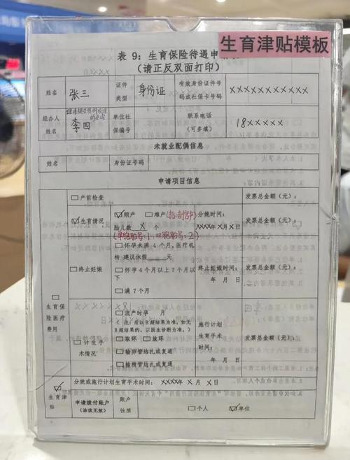 生育津贴报销核心材料手写整理图