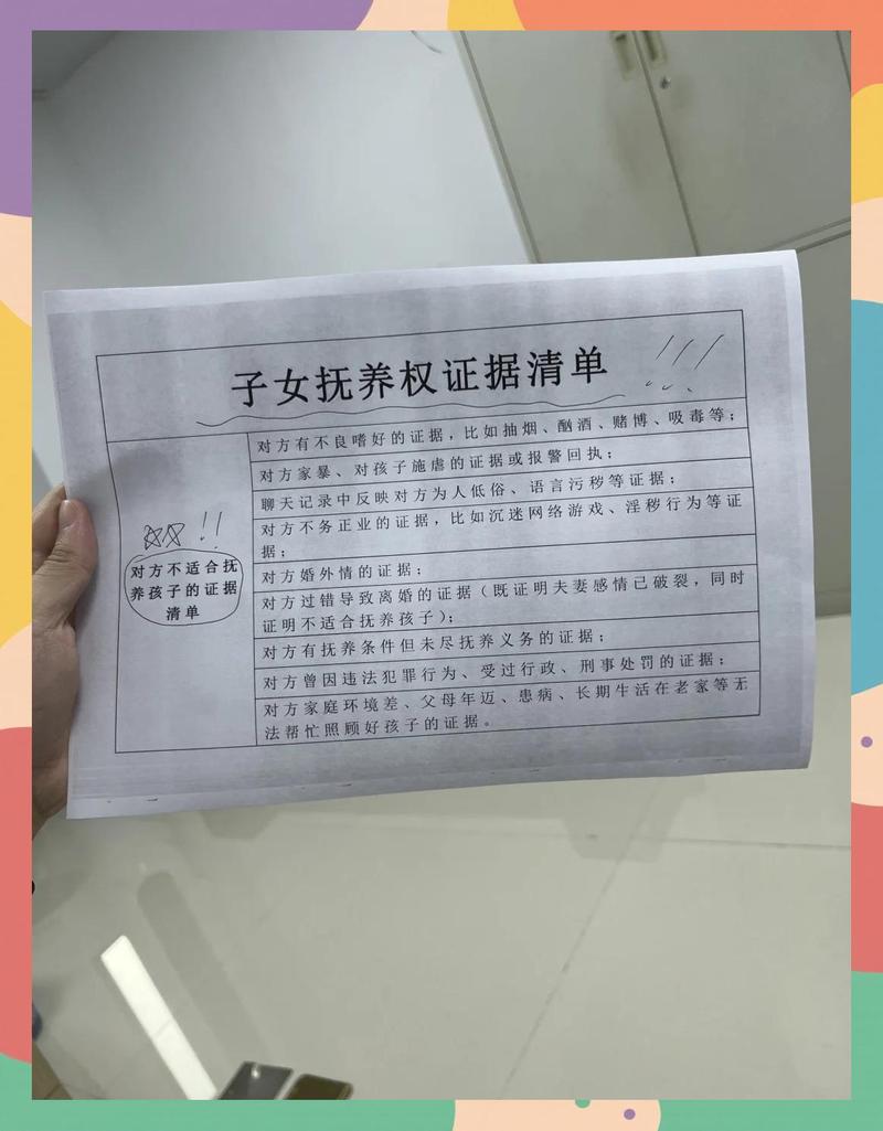 北京离婚争取孩子抚养权证据整理实拍图