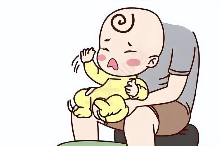 愤怒抗拒把尿的婴儿与焦虑的老人对比图