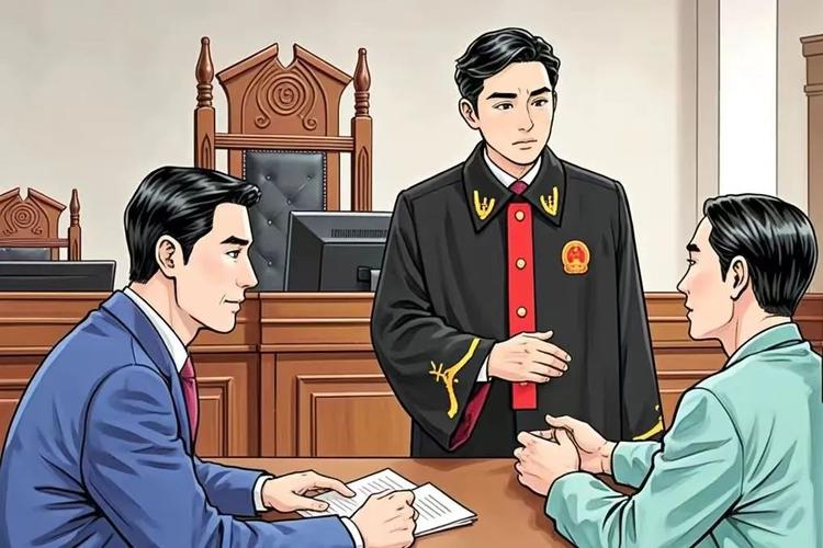 北京法院离婚诉讼开庭现场漫画