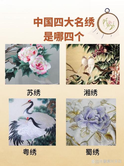 四大名绣对比图 苏绣猫湘绣虎粤绣金龙