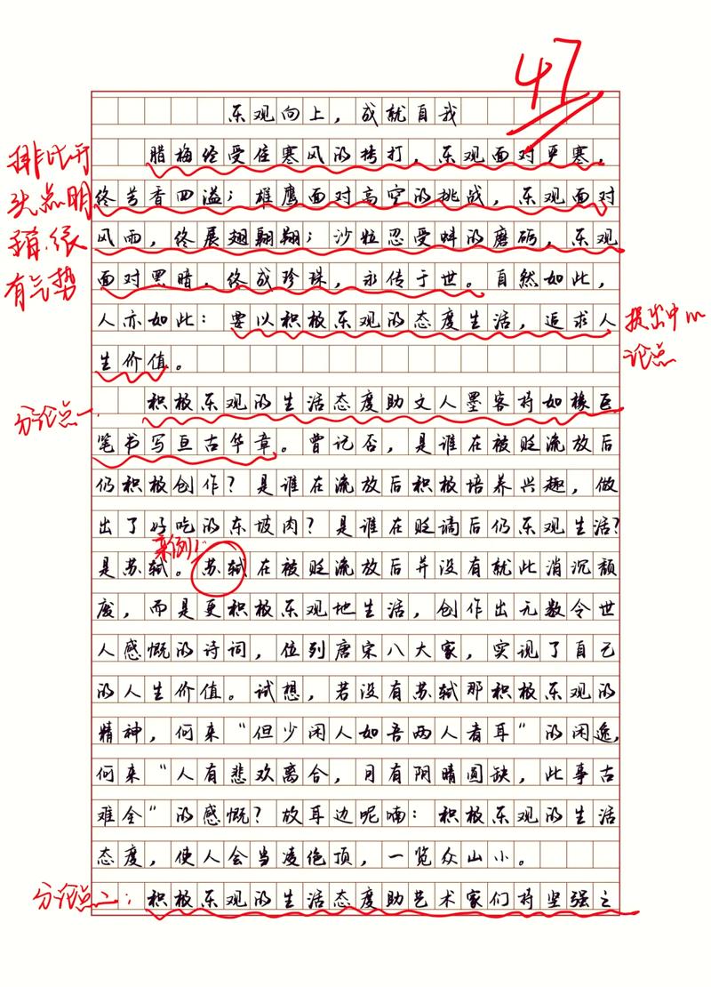 初中语文说明文打比方学生作业对比图