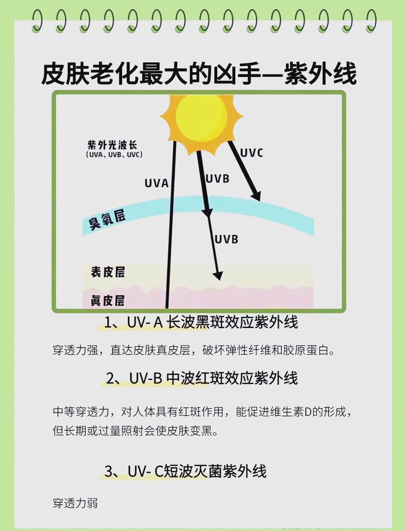 紫外线指数皮肤损伤对比图 防晒重要性