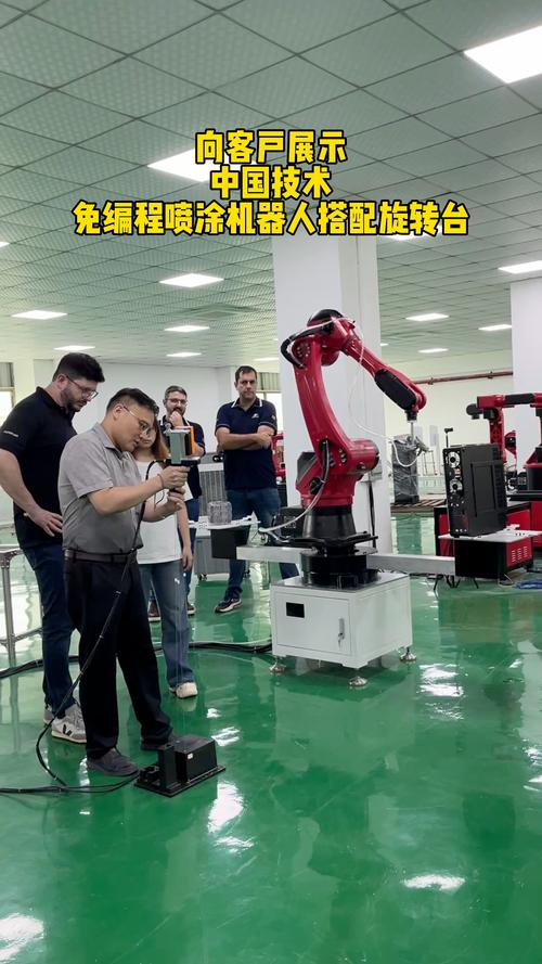 六轴机器人自动化喷涂姿态对齐对比示意图