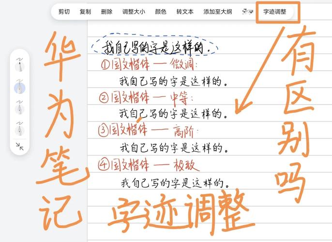 字体微调前后对比细节截图
