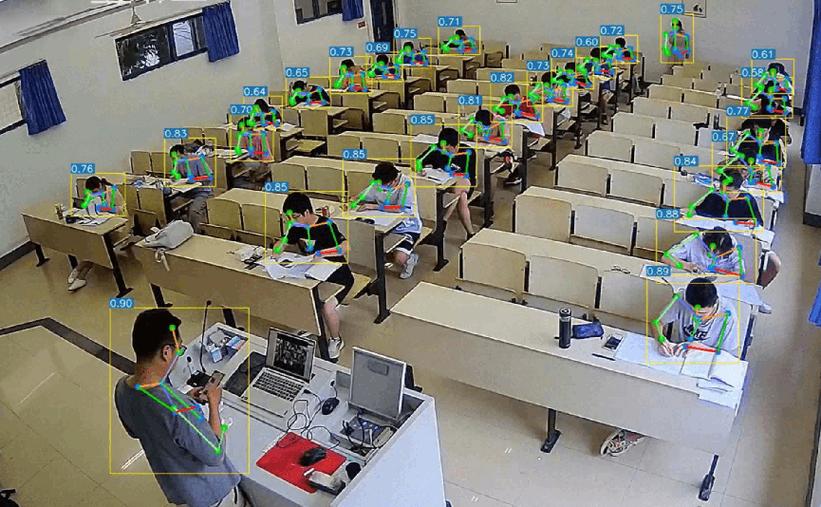 在线笔试系统摄像头监控界面示意