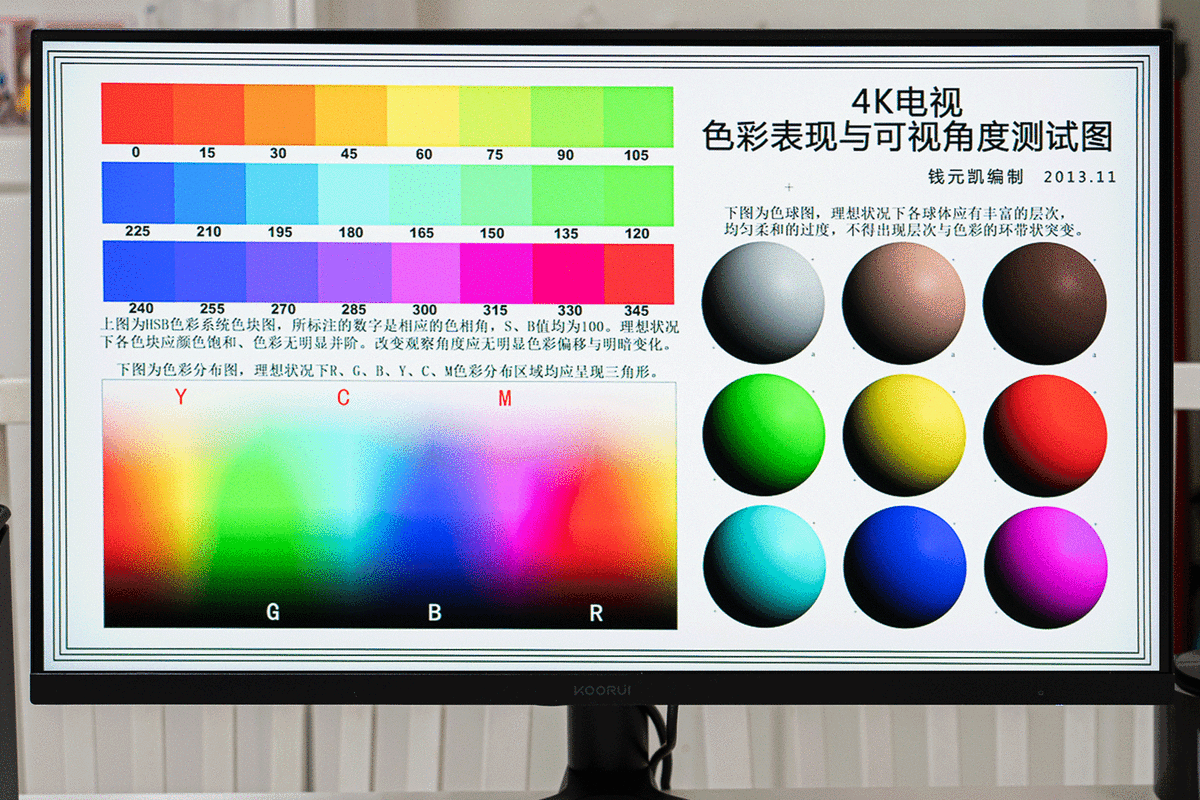 量子点电视显示色彩对比图