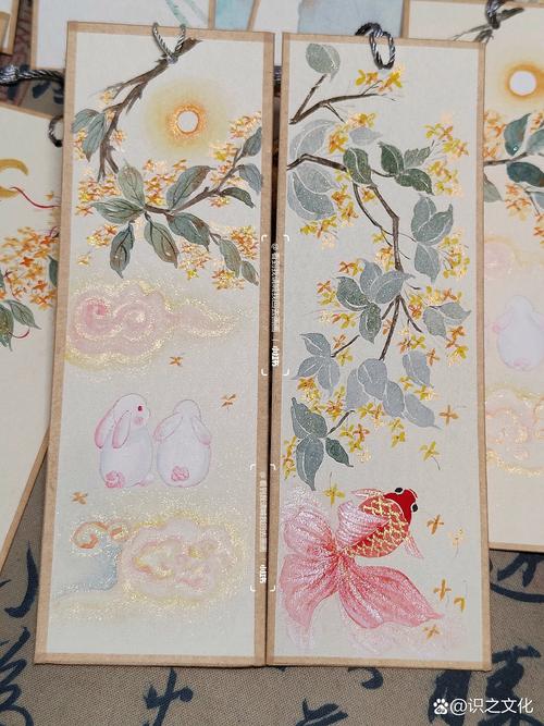 苏州镇湖青年绣娘手工苏绣桂花书签作品