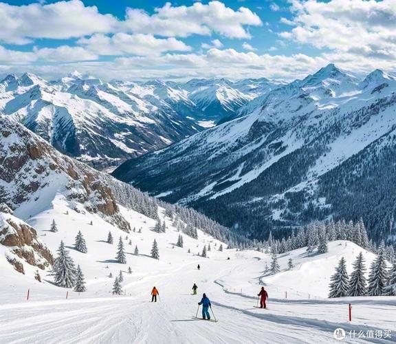 阿尔卑斯山霞慕尼滑雪场全景