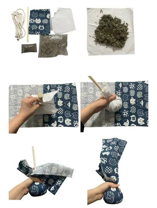 手工捶打艾绒制作印泥工序