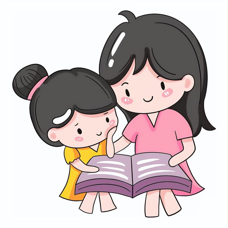 妈妈在书店为宝宝挑选绘本表情纠结