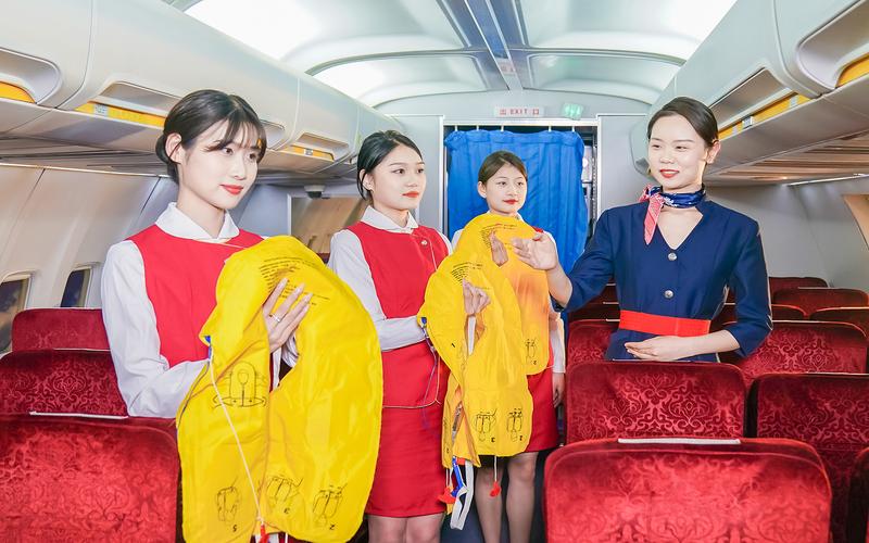 高职空乘专业模拟舱内学生实训