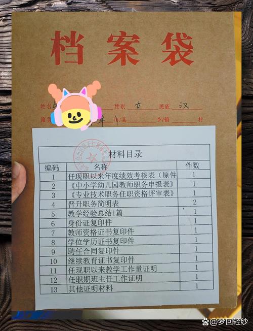 职称评定材料分类整理文件夹