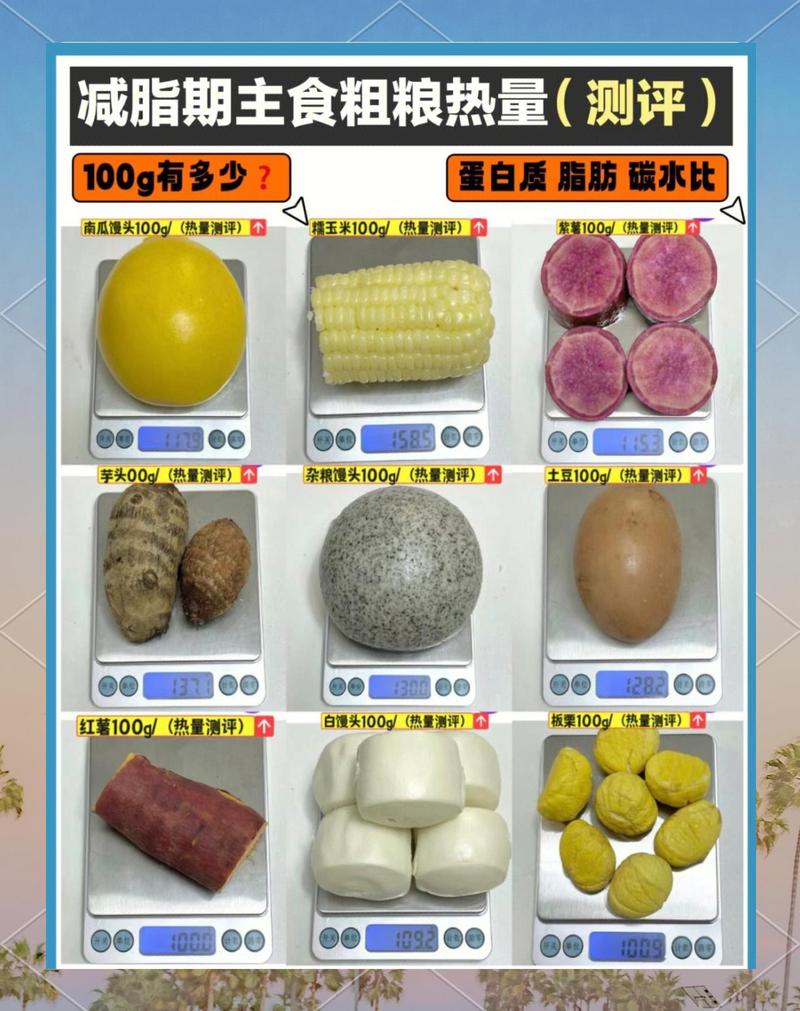 减脂期常用主食食材替换对比图