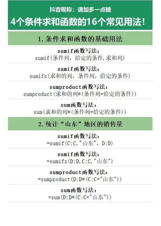 条件求和？没那么难