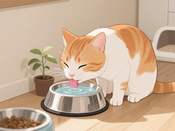 家养猫咪多位置饮水碗摆放图