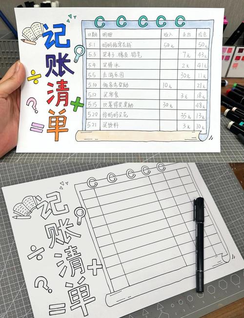 儿童手写零花钱记账本财商启蒙实拍
