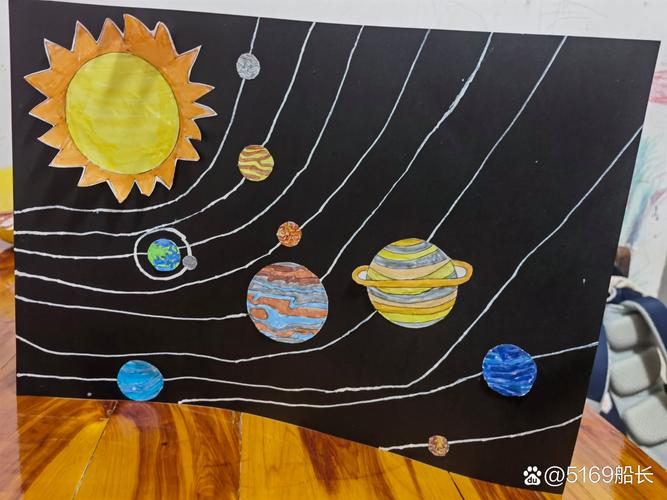 幼儿园孩子画的黑色太阳创意画