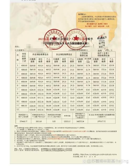 社保中心打印的养老保险个人账户流水单