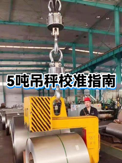 工业吊秤出厂前挂标准砝码校准实景