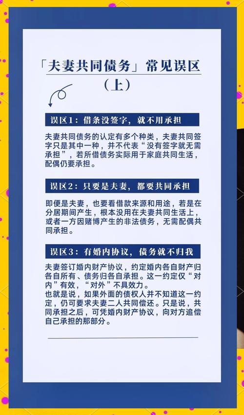 夫妻共同债务常见误区对比表格