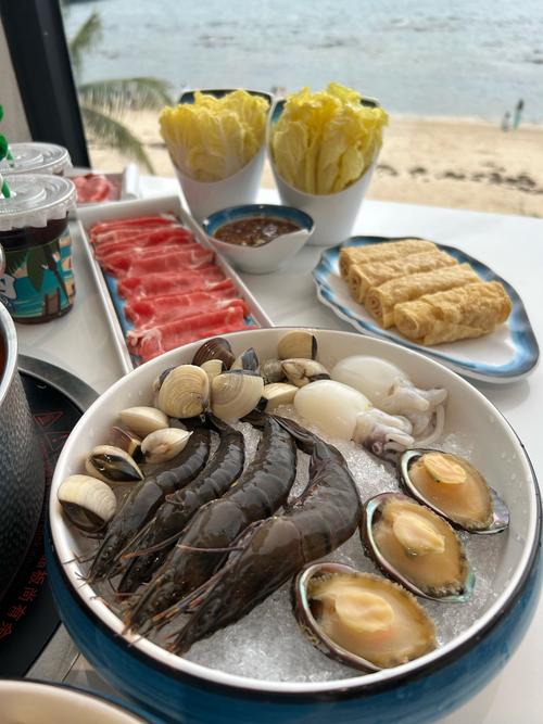 国内海岛一日游团餐冷冻海鲜实拍