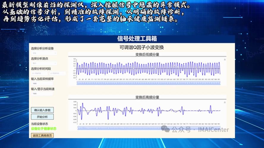 工业大数据轴承故障预警系统界面截图