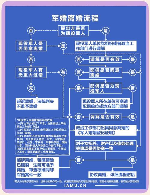 军人离婚特殊法律管辖流程图