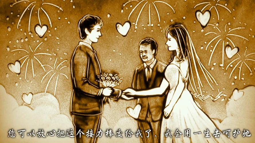 定制婚礼沙画爱情故事 图样设计