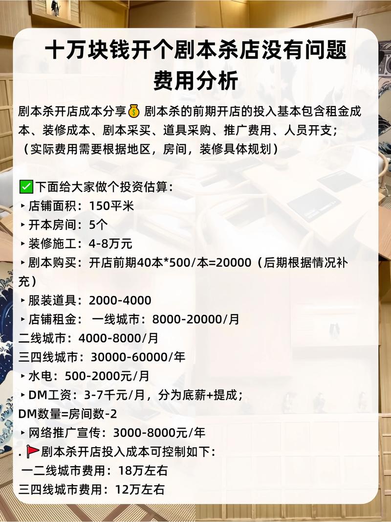剧本杀门店不同类型剧本成本与定价对比表