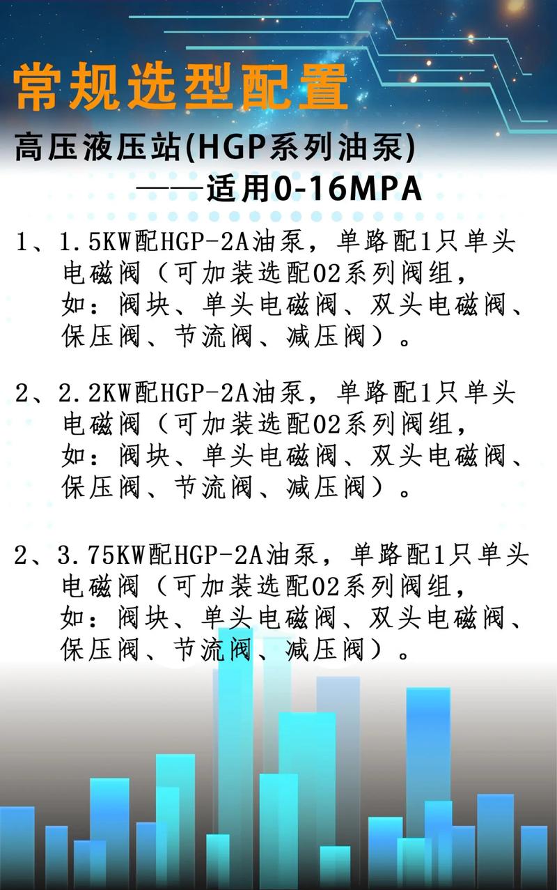 液压站选型流量压力参数对照表
