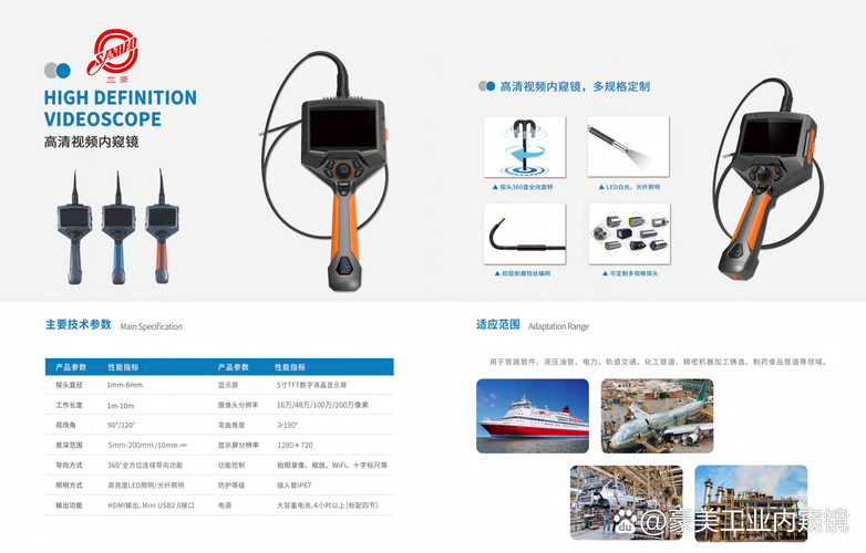 工业内窥镜探头类型对比