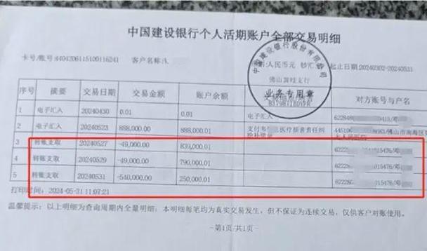 离婚财产分割中律师展示银行流水证据
