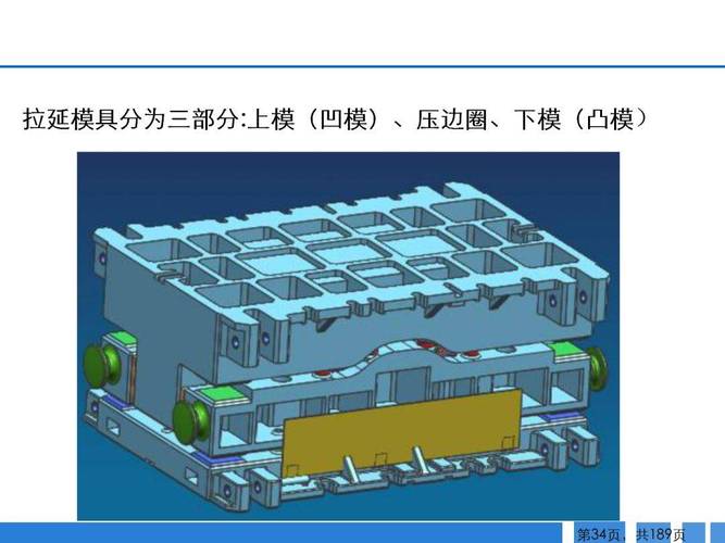 汽车冲压模具拉延筋结构安装示意图