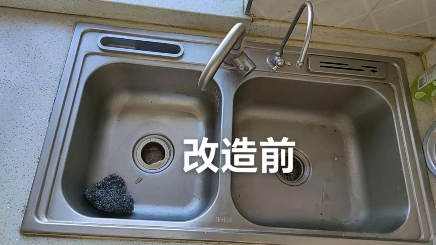 水槽旁拆柜安装独立式洗碗机前后对比 厨房改造