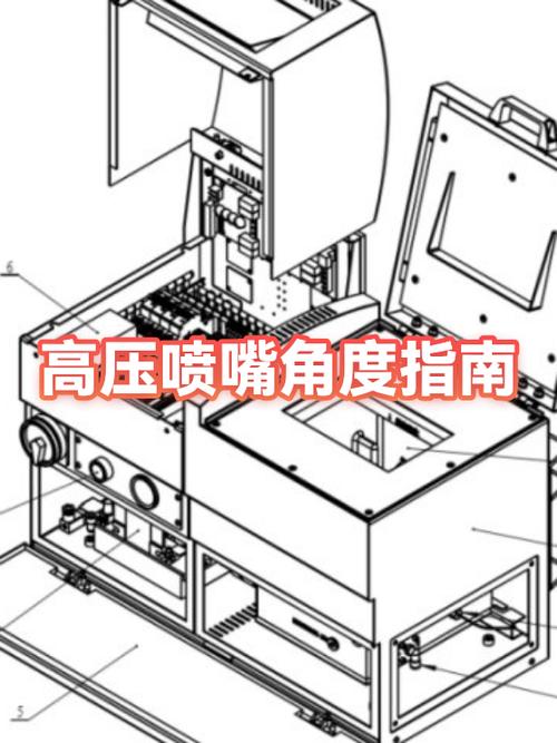 工业高压清洗机喷头角度对比示意图