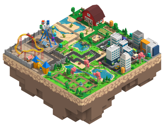 The Sandbox 虚拟土地地图和游戏场景