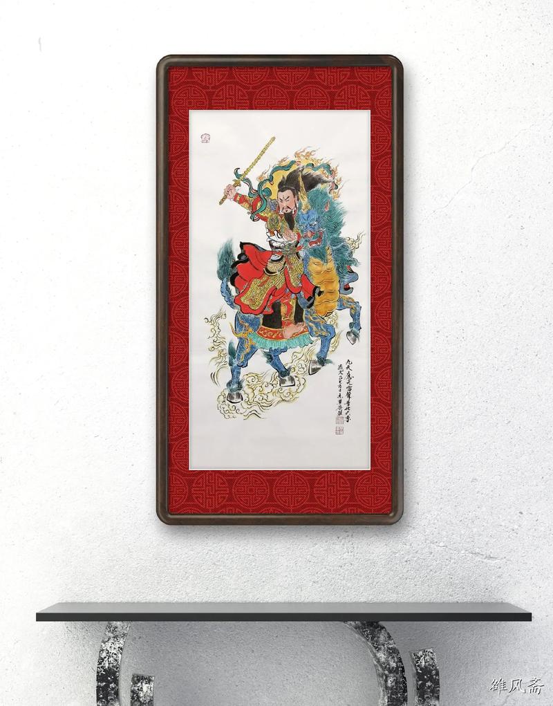 中国传统水墨画 雷神击鼓 神怪意象
