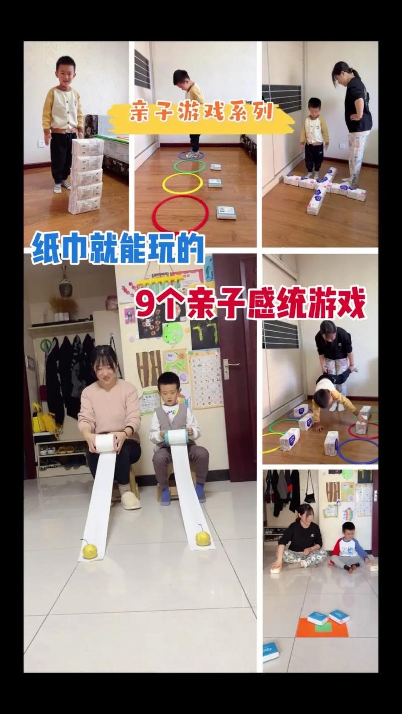 餐厅等餐父母与孩子玩餐巾纸折叠游戏