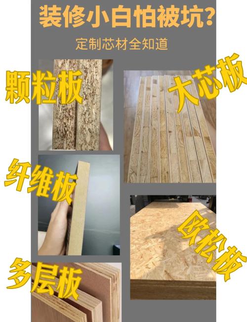 建材市场三种家用彩钢板芯材实物对比