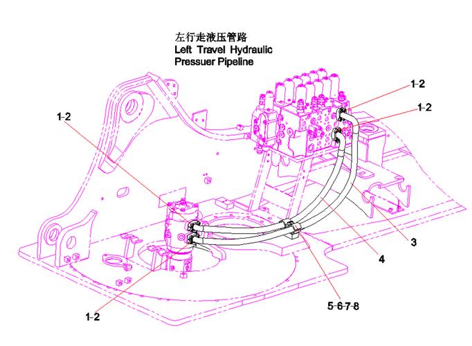 工程机械液压管路振动工业仿真云图