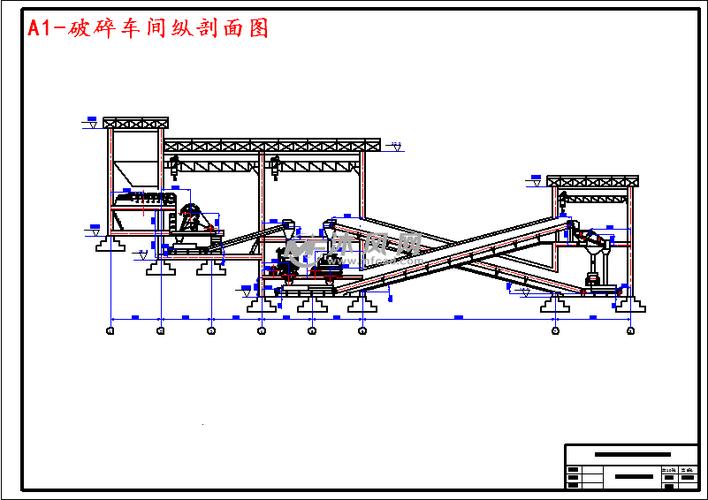 矿山生产线不同破碎机布局施工图