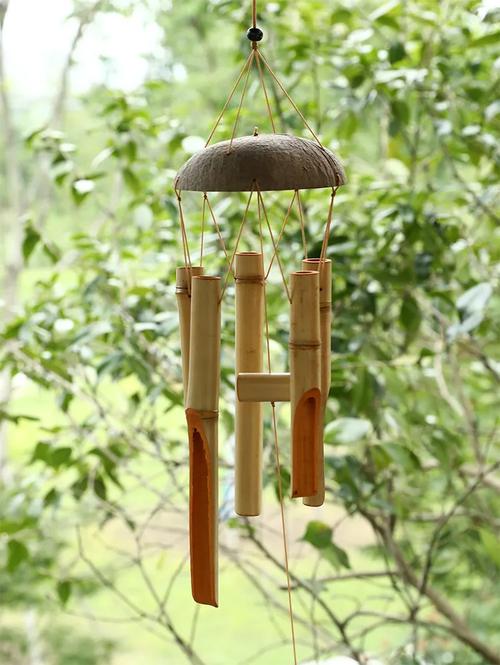 日式庭院竹帘风铃夏日