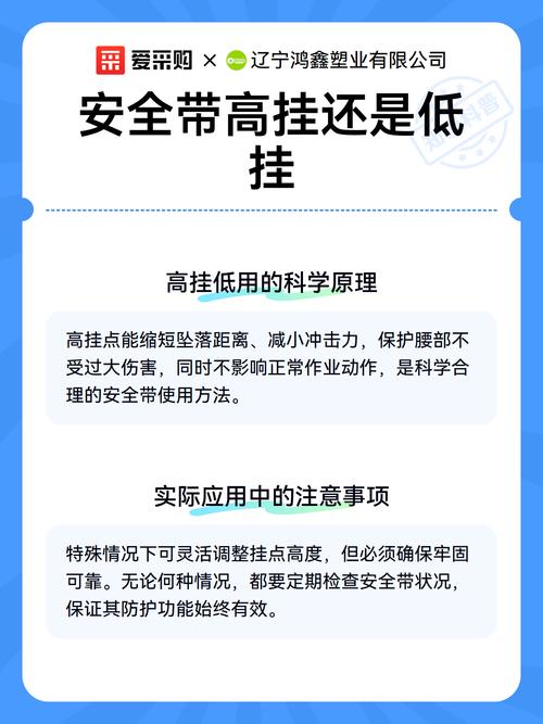安全带高挂低用与低挂高用坠落距离对比图