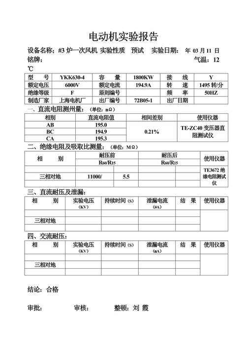 电机型式试验报告样本CQST