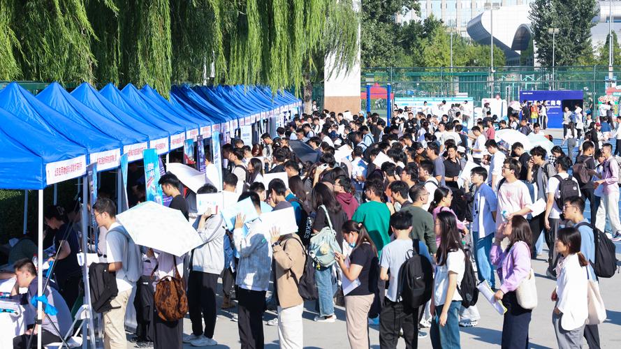 高校双选会应届生择业咨询场景