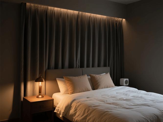卧室遮光窗帘和黑暗睡眠环境