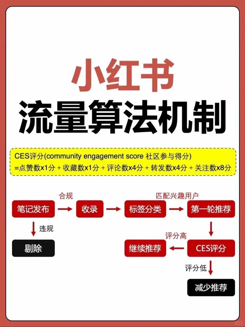 小红书和抖音平台流量推荐算法对比图