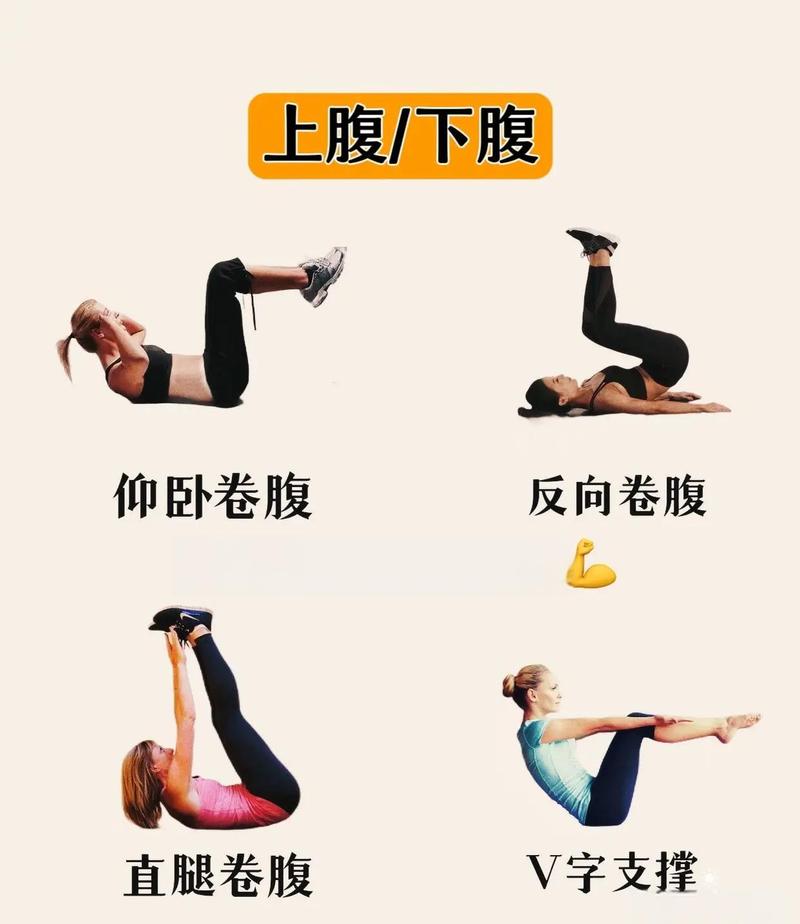 标准卷腹错误卷腹对比健身示意图