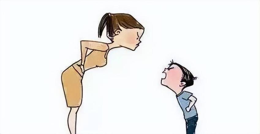 学校门口母子争执日常场景